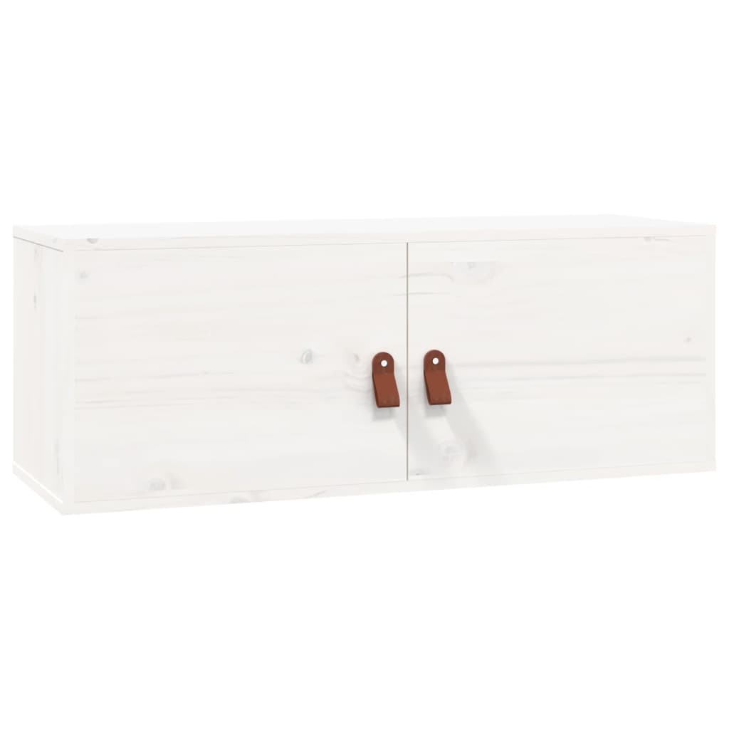 Väggskåp Vit 80x30x30 cm massiv furu