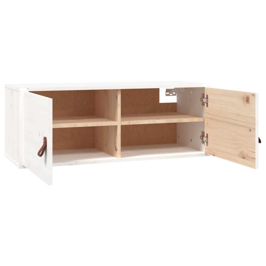 Väggskåp Vit 80x30x30 cm massiv furu