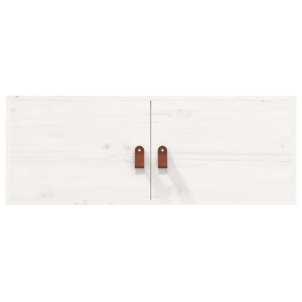 Väggskåp 2 st vit 80x30x30 cm massiv furu