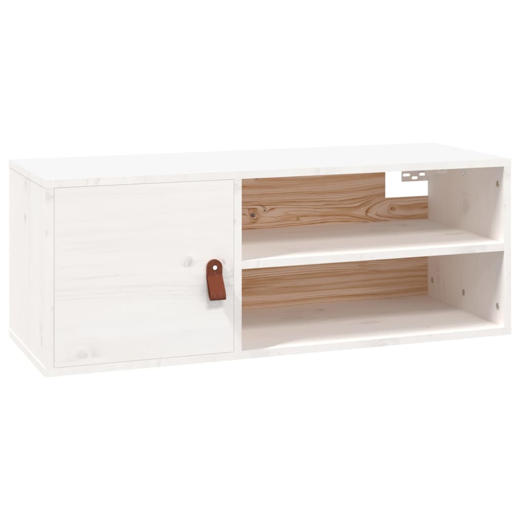 Väggskåp Vit 80x30x30 cm massiv furu