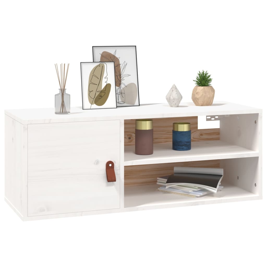 Väggskåp Vit 80x30x30 cm massiv furu