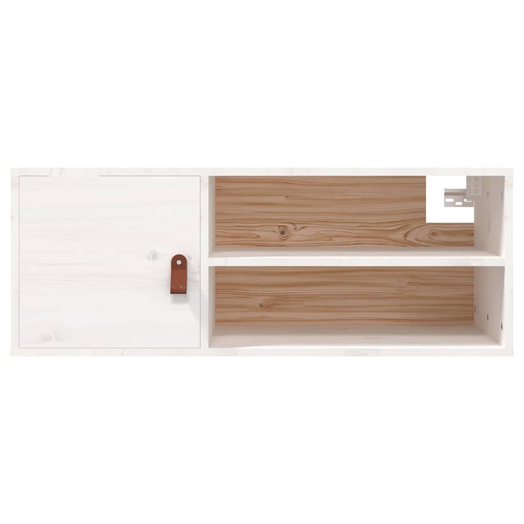Väggskåp Vit 80x30x30 cm massiv furu