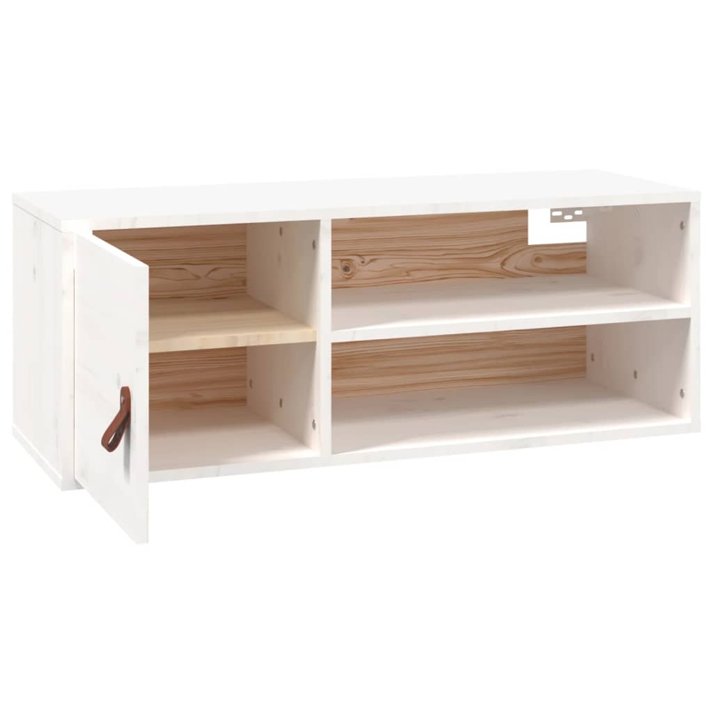 Väggskåp Vit 80x30x30 cm massiv furu