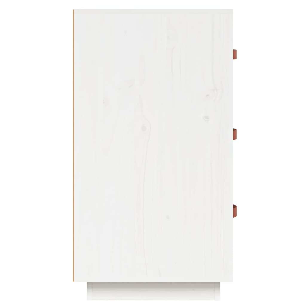 Byrå Vit 80x40x75 cm massiv furu