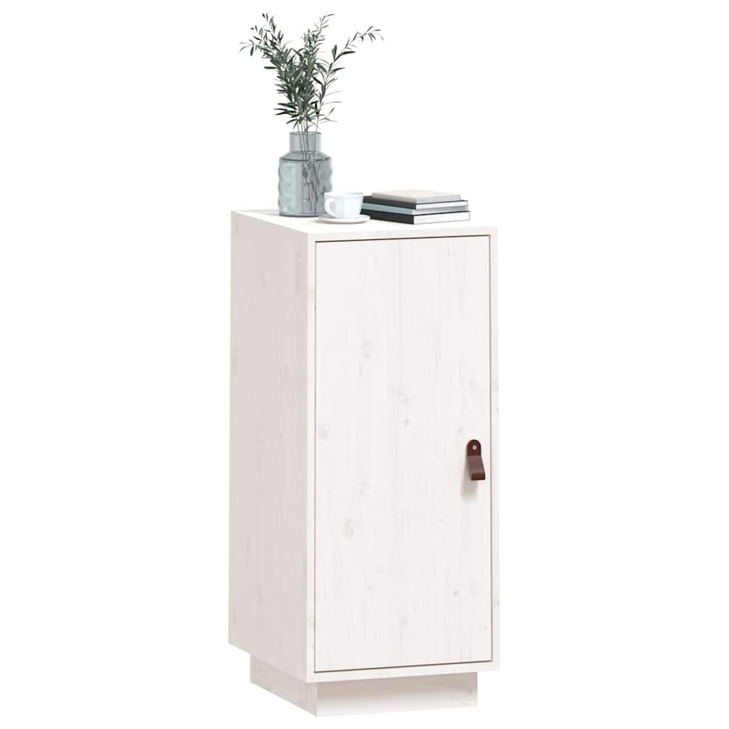 Skänk Vit 34x40x75 cm massiv furu