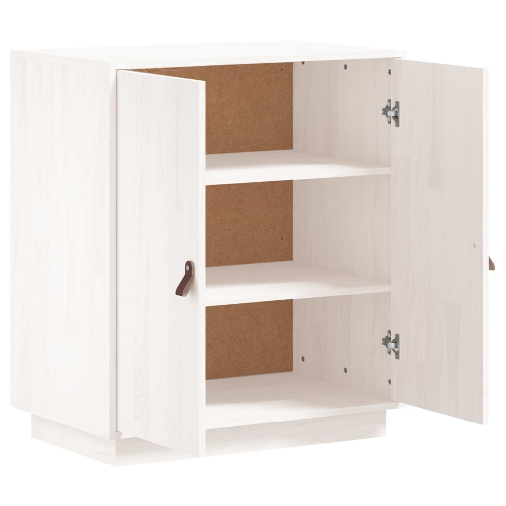 Skänk Vit 65,5x40x75 cm massiv furu