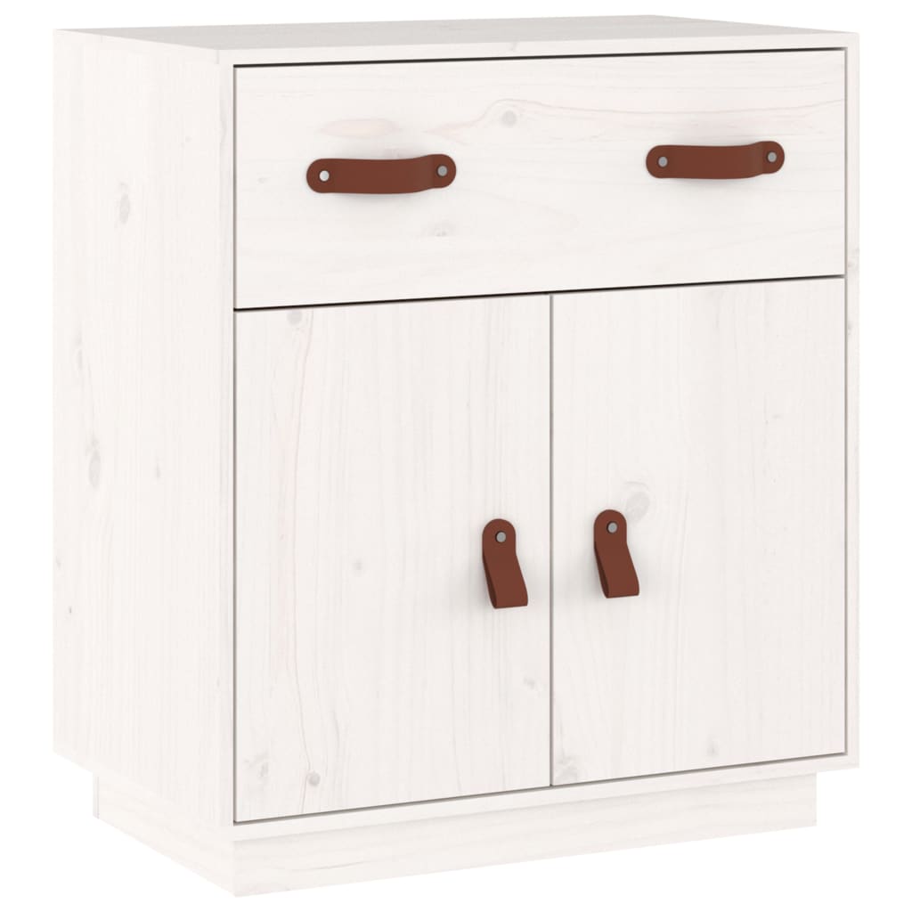 Skänk Vit 65,5x40x75 cm massiv furu