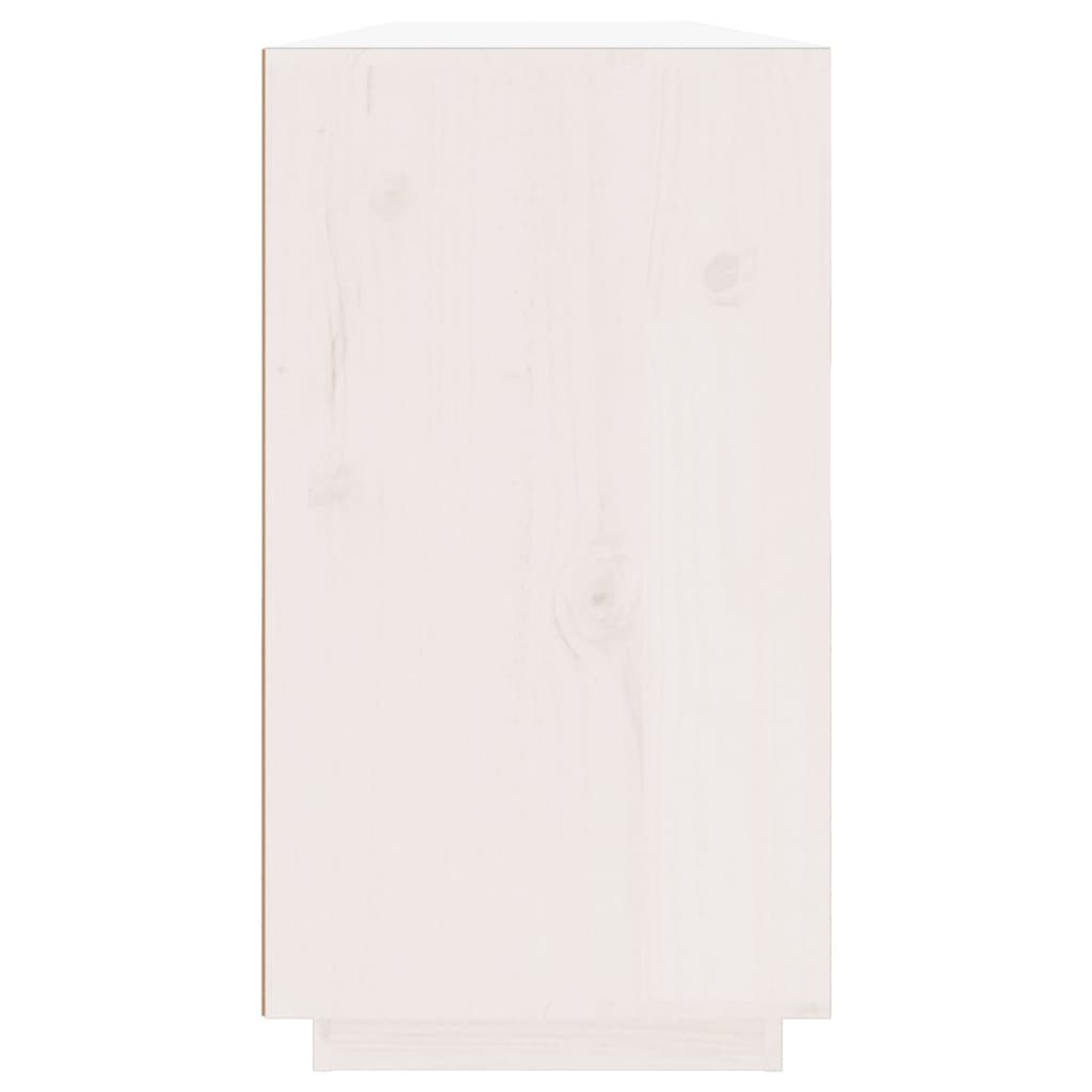 Skåp vit 100x40x75 cm massiv furu