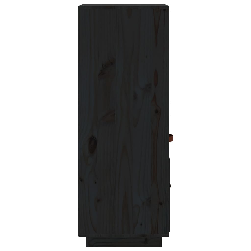 Skåp Svart 34x40x108,5 cm massiv furu