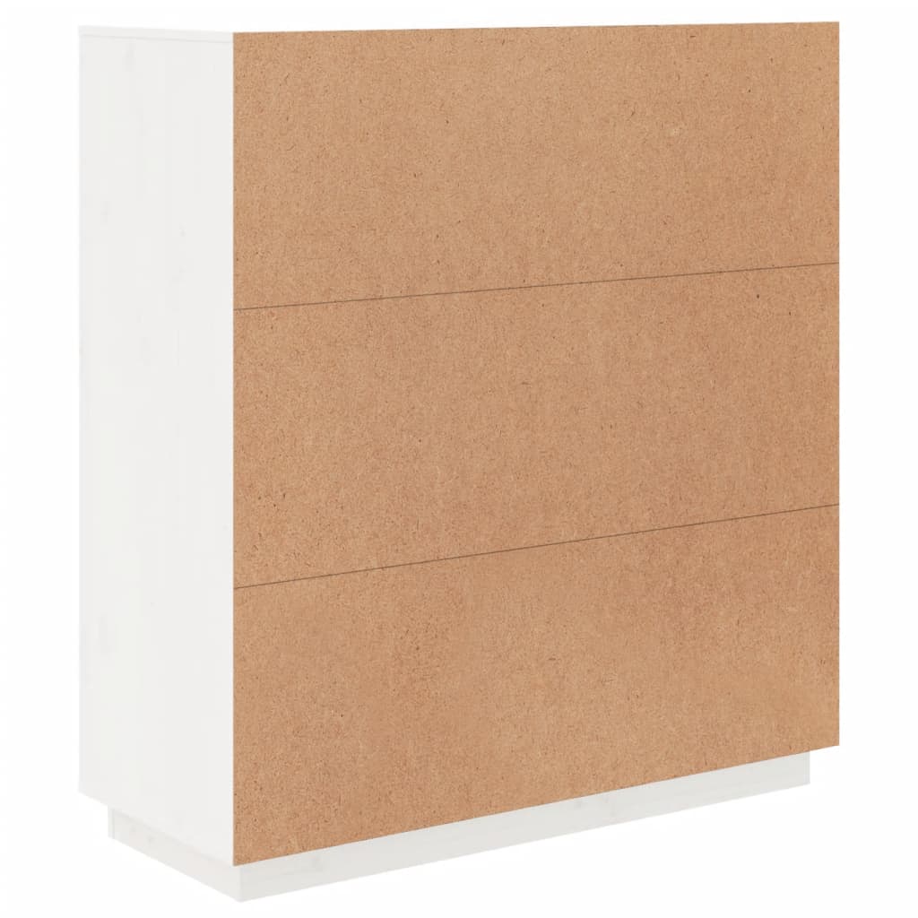 Vitrinskåp Vit 100x40x108,5 cm massiv furu