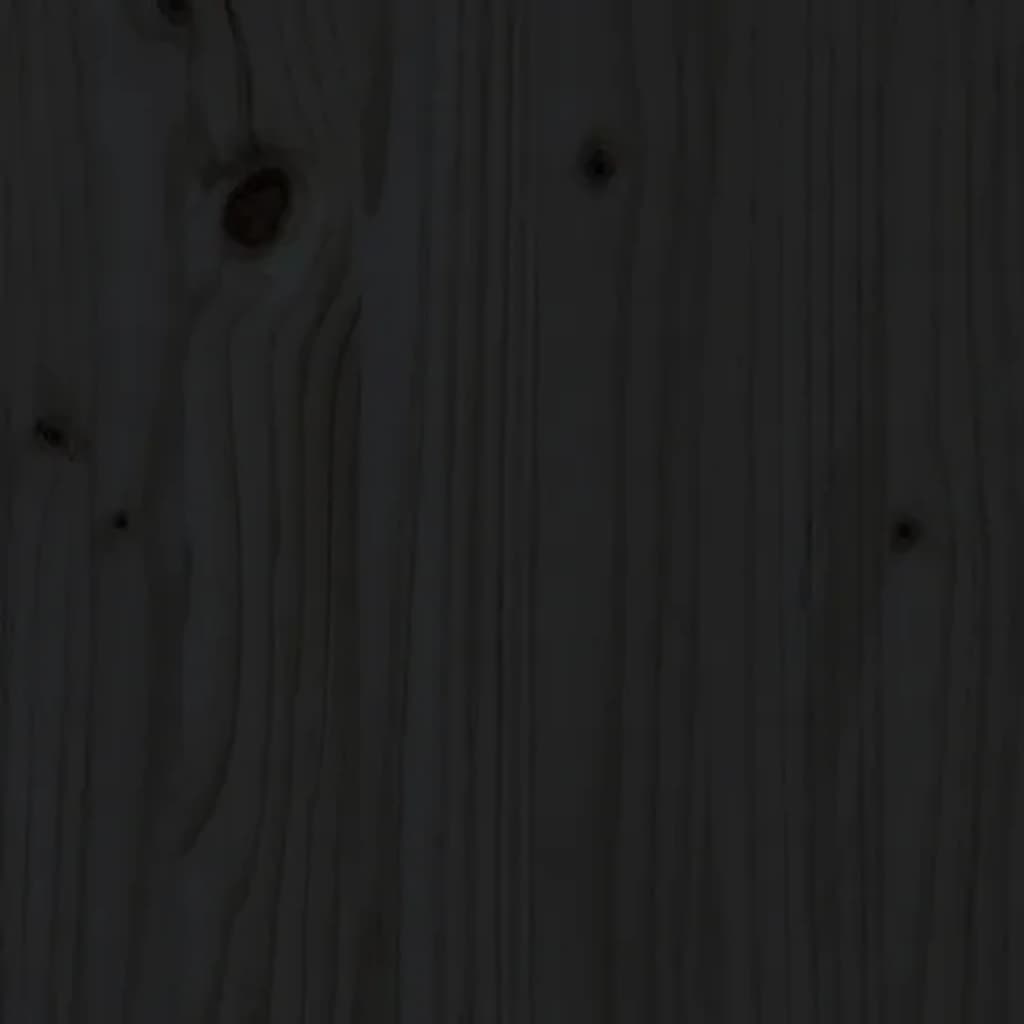Vitrinskåp Svart 100x40x108,5 cm massiv furu