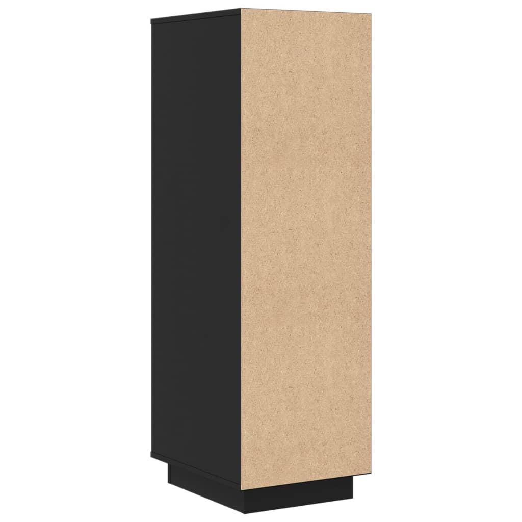 Vitrinskåp Svart 34x40x108,5 cm massiv furu