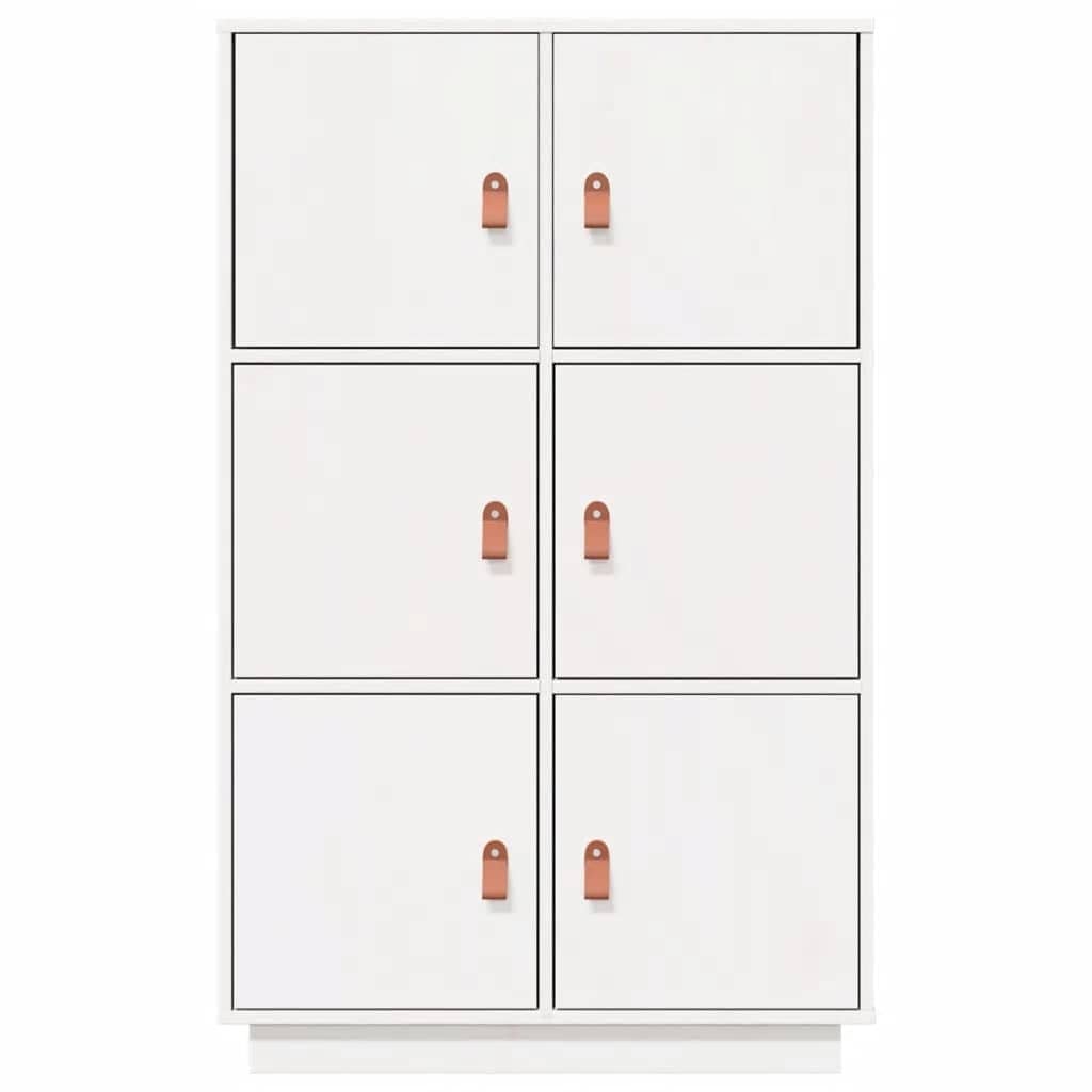 Vitrinskåp vit 34x40x108,5 cm massiv furu