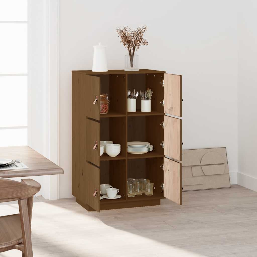 Skåp Honungsbrun 67x40x108,5 cm massiv furu