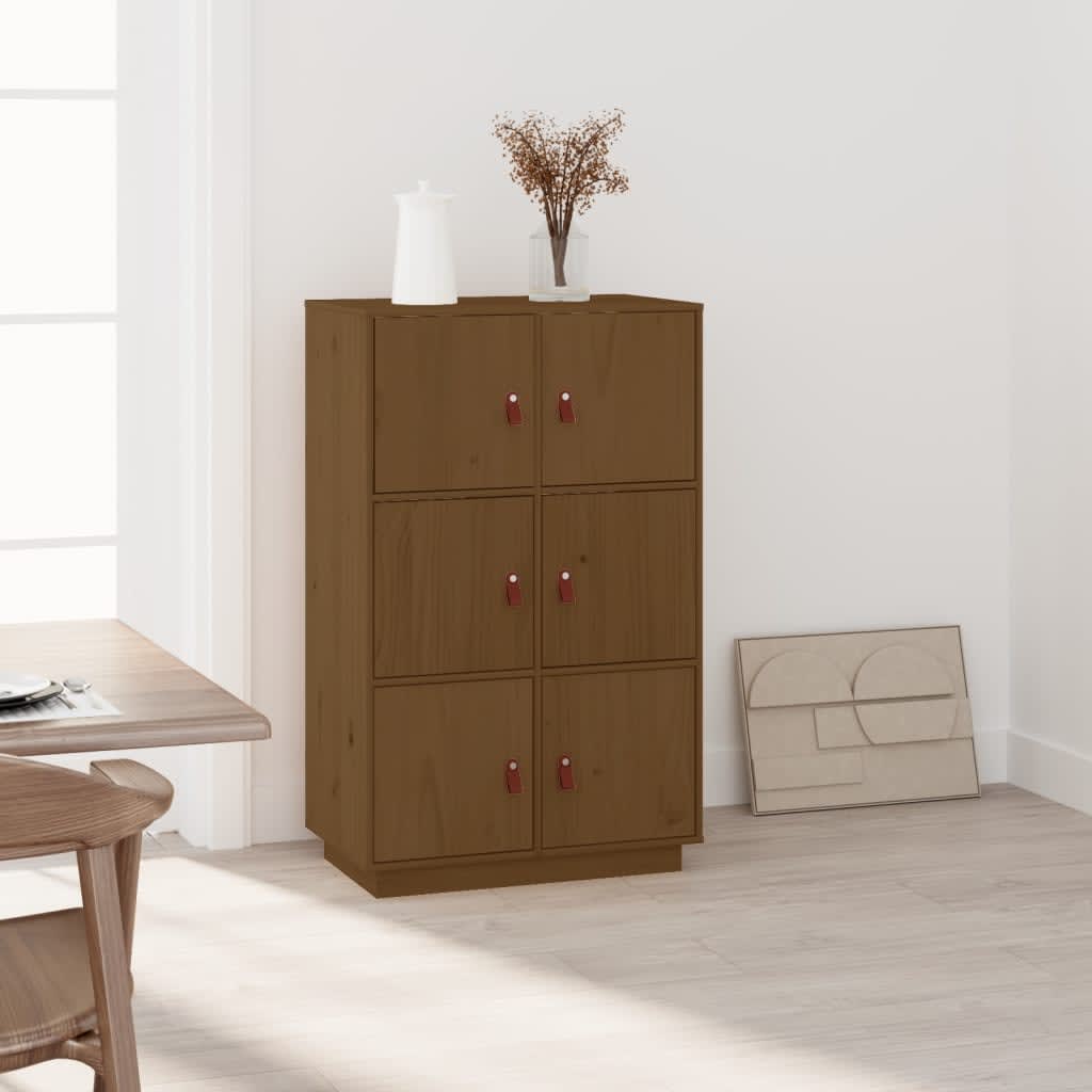 Skåp Honungsbrun 67x40x108,5 cm massiv furu