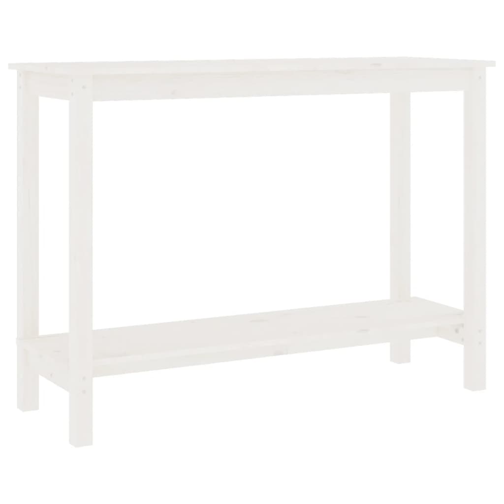 Avlastningsbord Konsollbord Vit 110x40x80 cm massiv furu