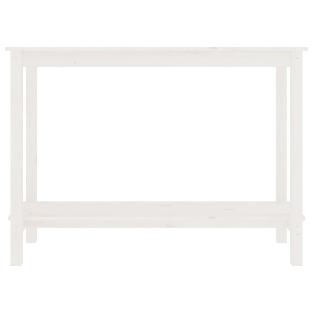 Avlastningsbord Konsollbord Vit 110x40x80 cm massiv furu