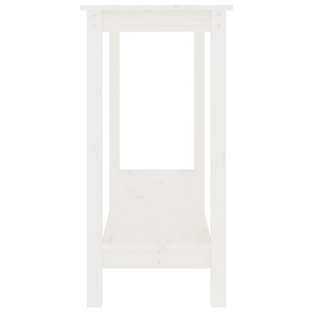 Avlastningsbord Konsollbord Vit 110x40x80 cm massiv furu