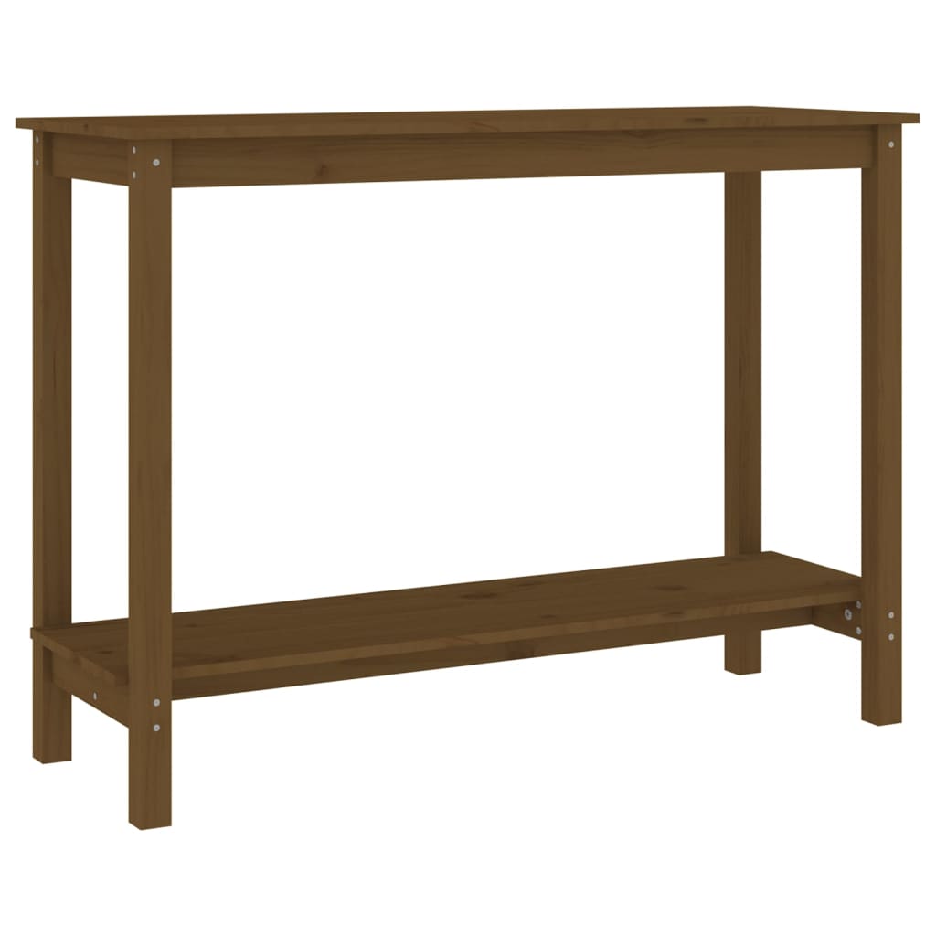 Avlastningsbord Konsollbord Brun honungsbrun 110x40x80 cm massiv furu