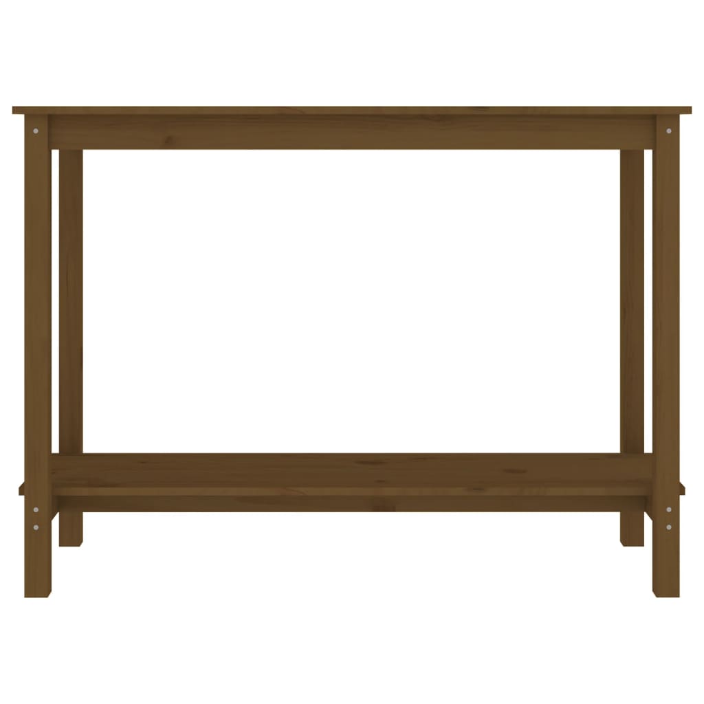 Avlastningsbord Konsollbord Brun honungsbrun 110x40x80 cm massiv furu