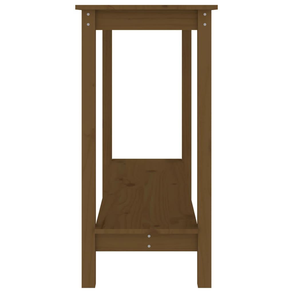 Avlastningsbord Konsollbord Brun honungsbrun 110x40x80 cm massiv furu