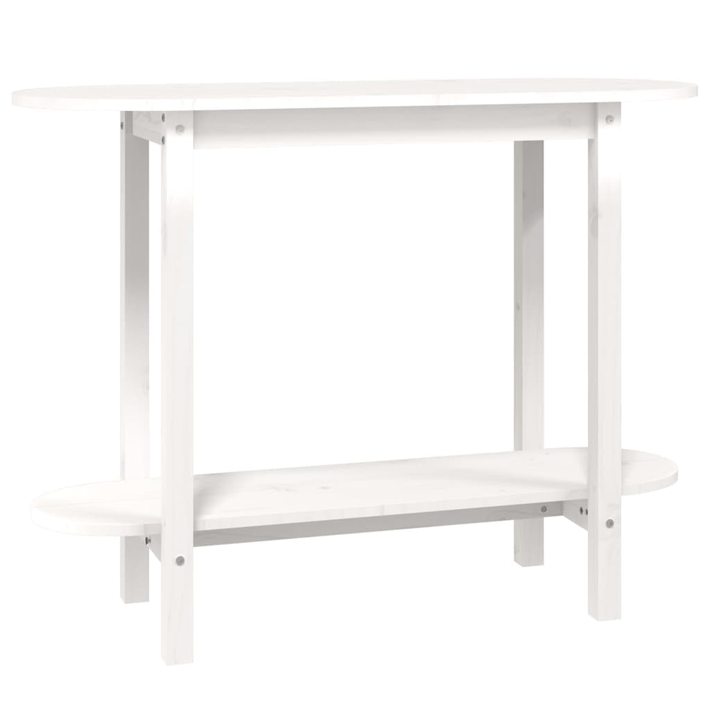 Avlastningsbord Konsollbord Vit 110x40x80 cm massiv furu