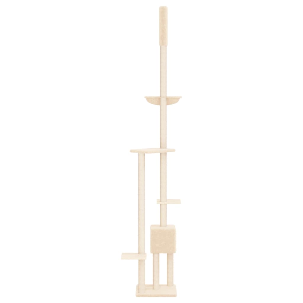 Kattmöbel Golv-till-tak klösträd gräddvit 258,5-284,5 cm
