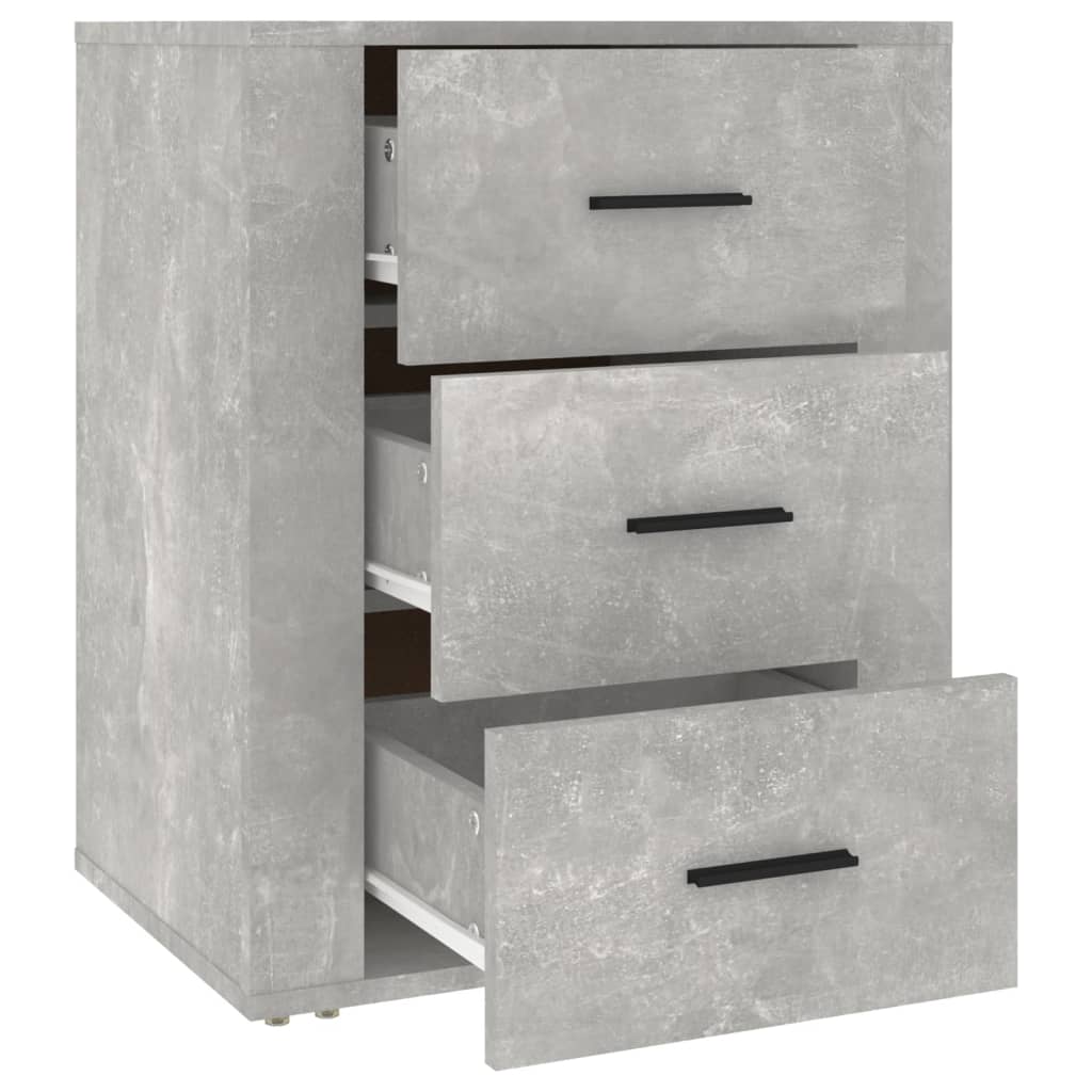 Sängbord Nattduksbord Betonggrå 50x36x60 cm