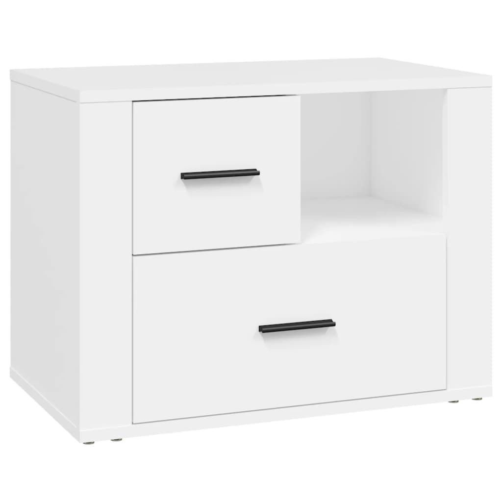 Sängbord Nattduksbord Vit Vit 60x36x45 cm