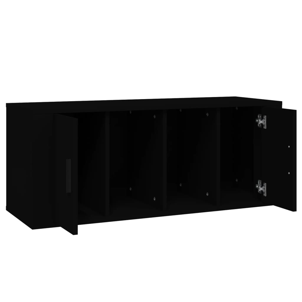 TV-skåp svart 100x35x40 cm konstruerat trä