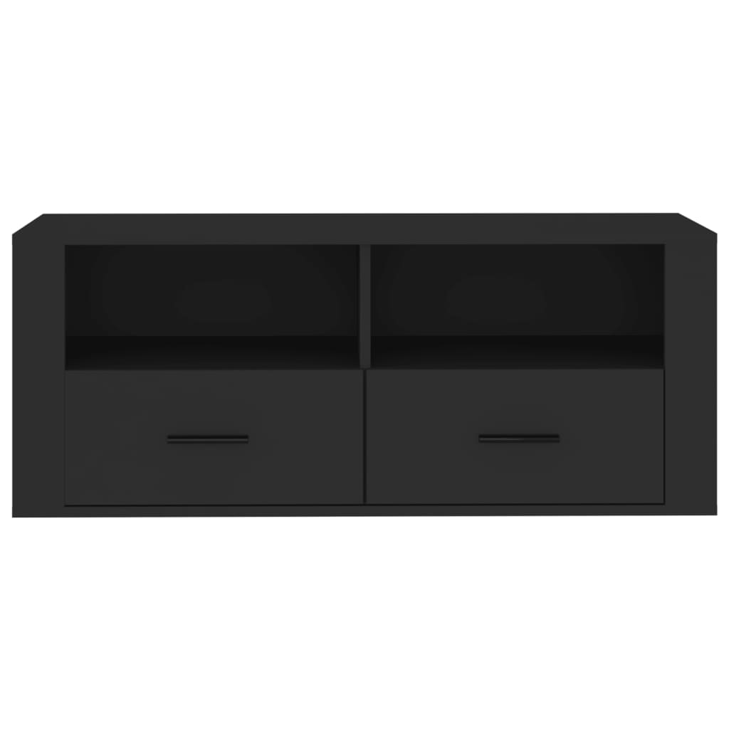 TV-skåp svart 100x35x40 cm konstruerat trä
