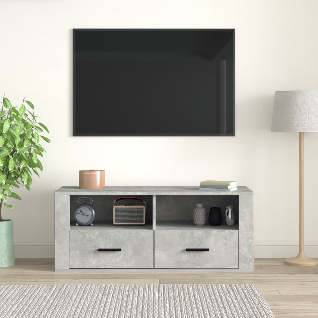 Tv-bänk Betonggrå 100x35x40 cm