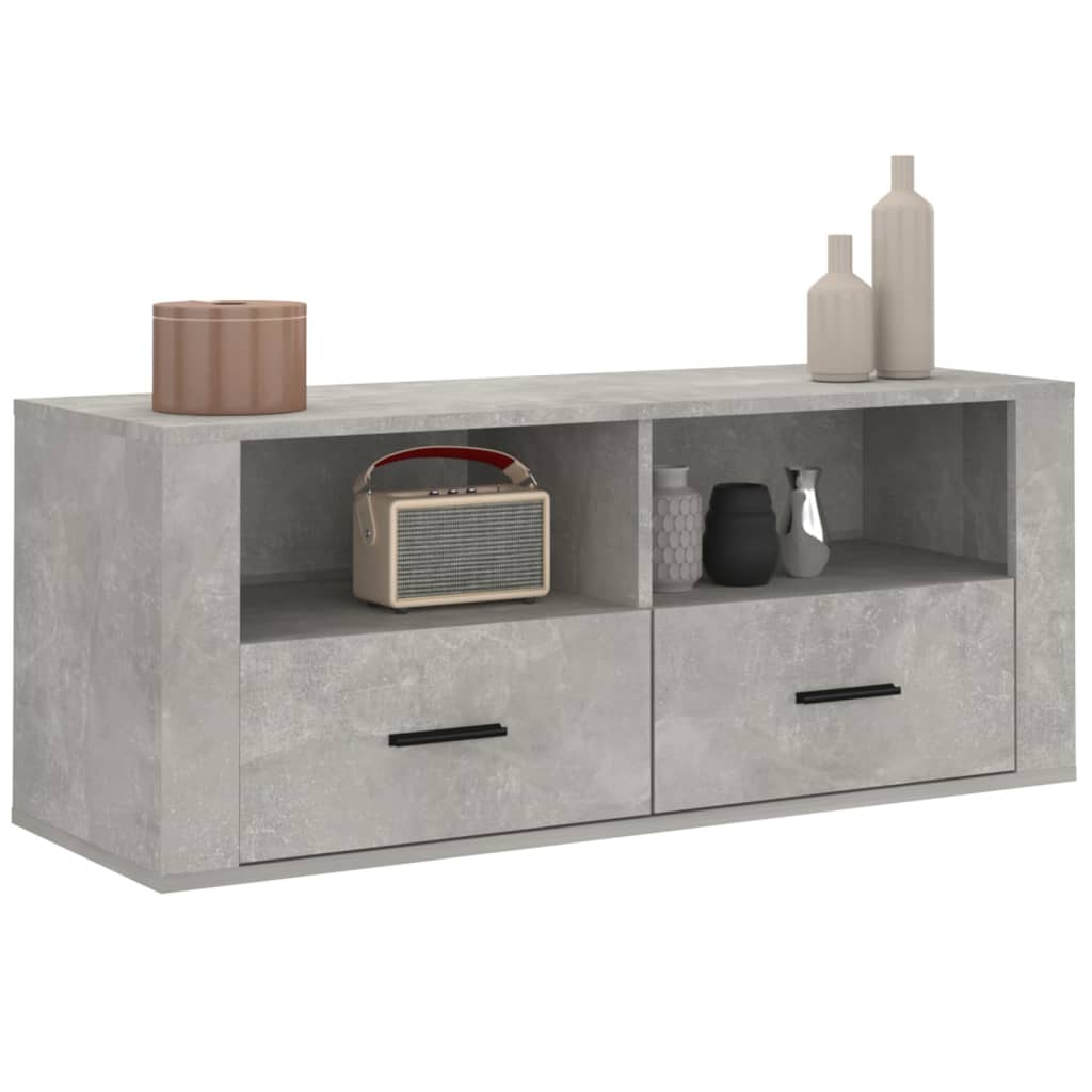Tv-bänk Betonggrå 100x35x40 cm