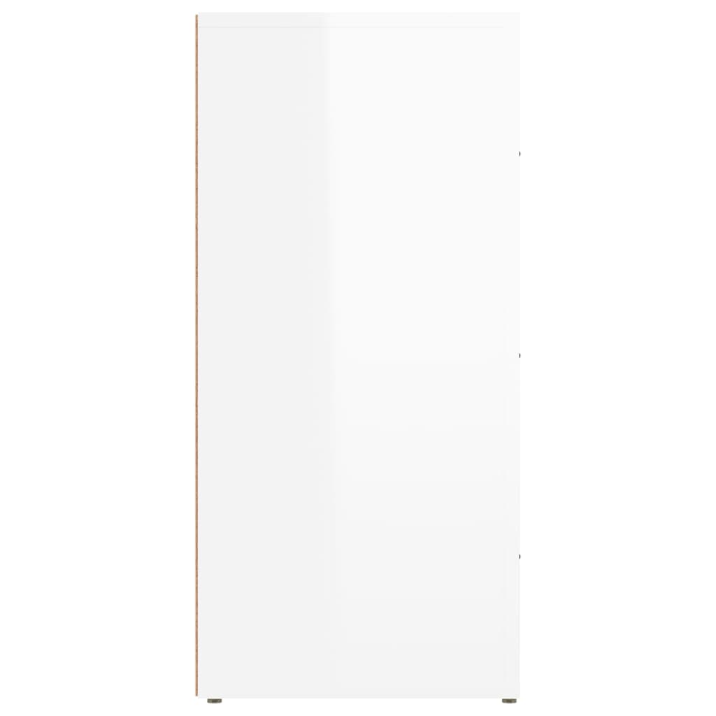 Skåp vit högglans 40x33x70 cm konstruerat trä
