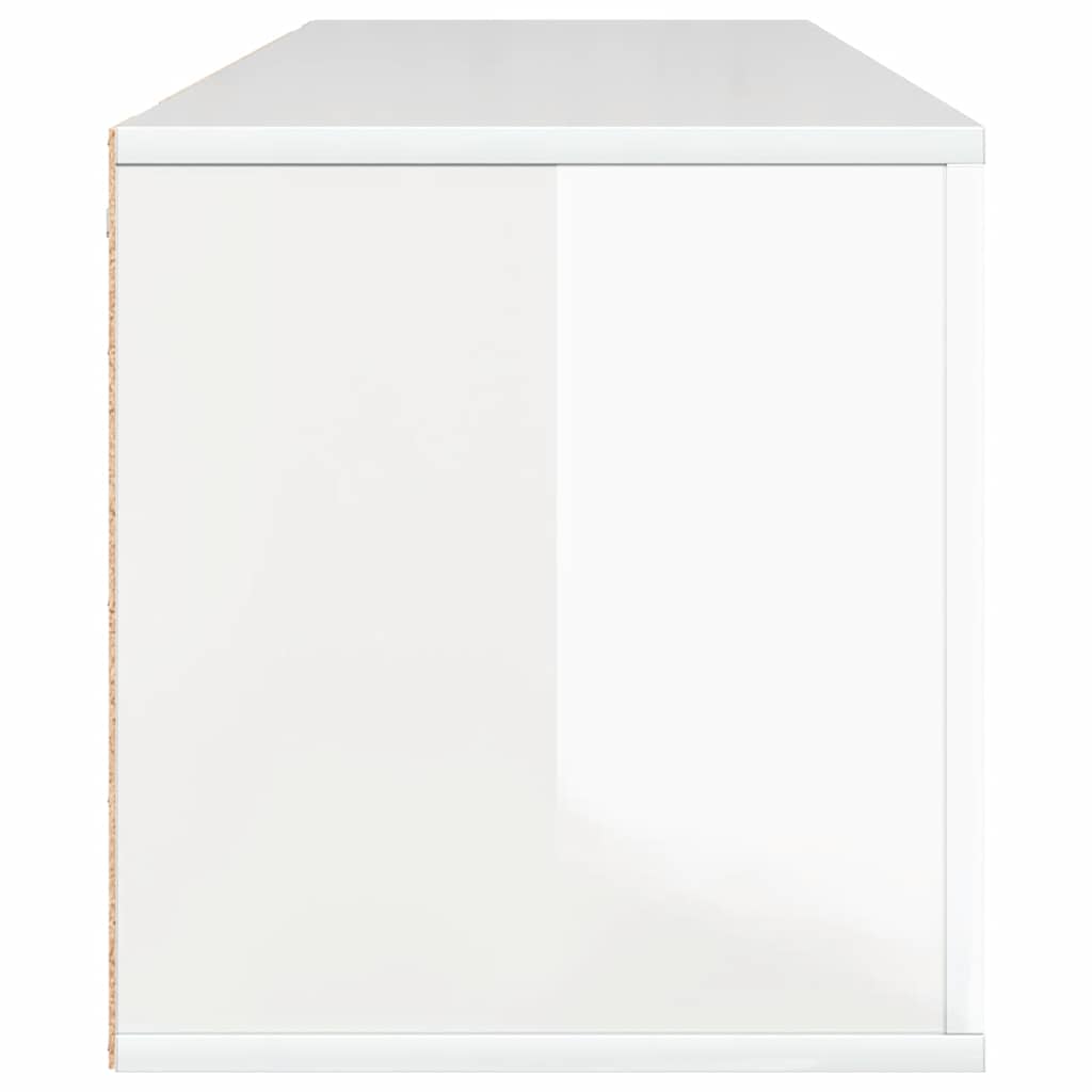 Väggmonterat skoställ Högglans Vit 100x35x38 cm