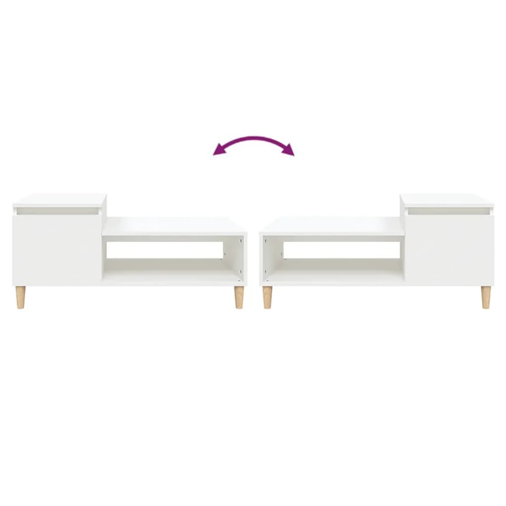 Soffbord Vit 100x50x45 cm