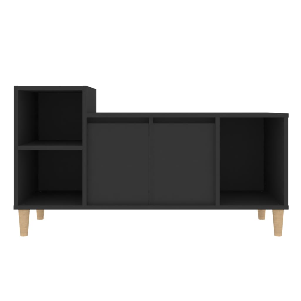 TV-skåp svart 100x35x55 cm konstruerat trä