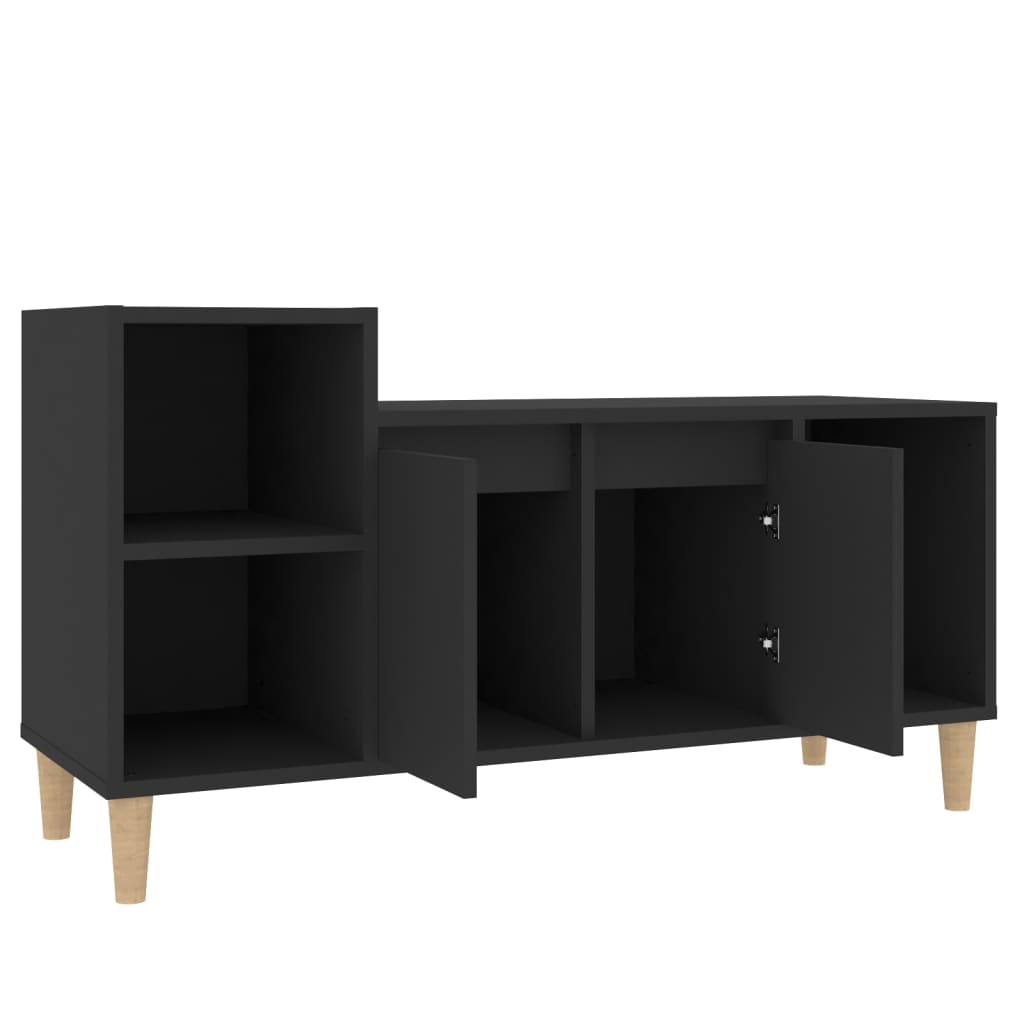 TV-skåp svart 100x35x55 cm konstruerat trä