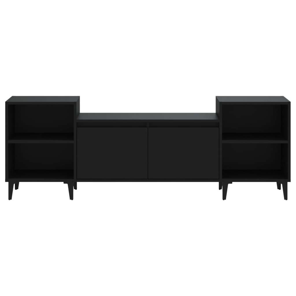 TV-skåp svart 160x35x55 cm konstruerat trä