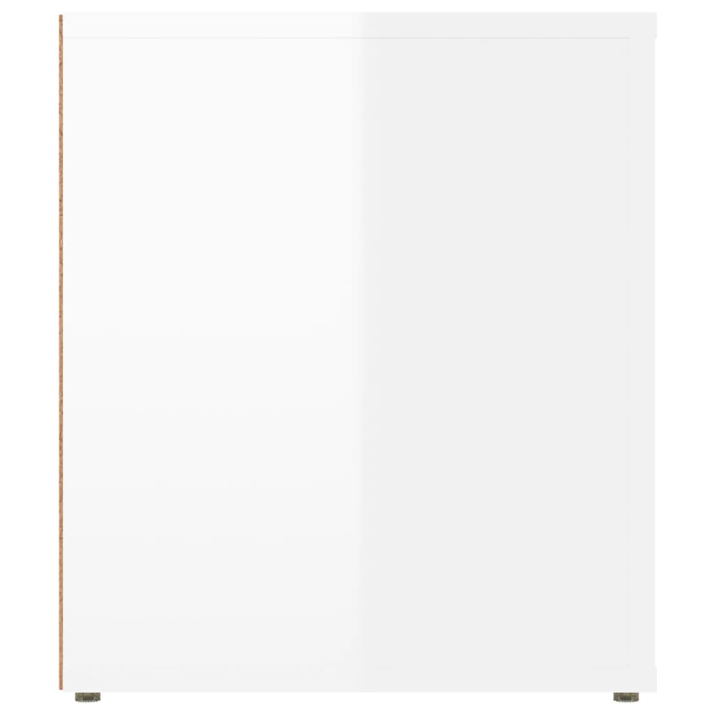 TV-skåp vit högglans 100x35x40 cm konstruerat trä