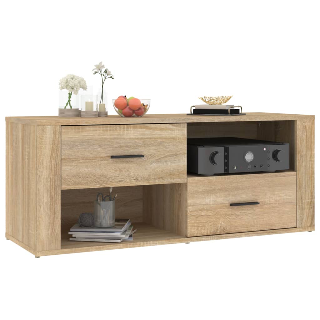 TV-skåp sonoma-ek 100x35x40 cm konstruerat trä
