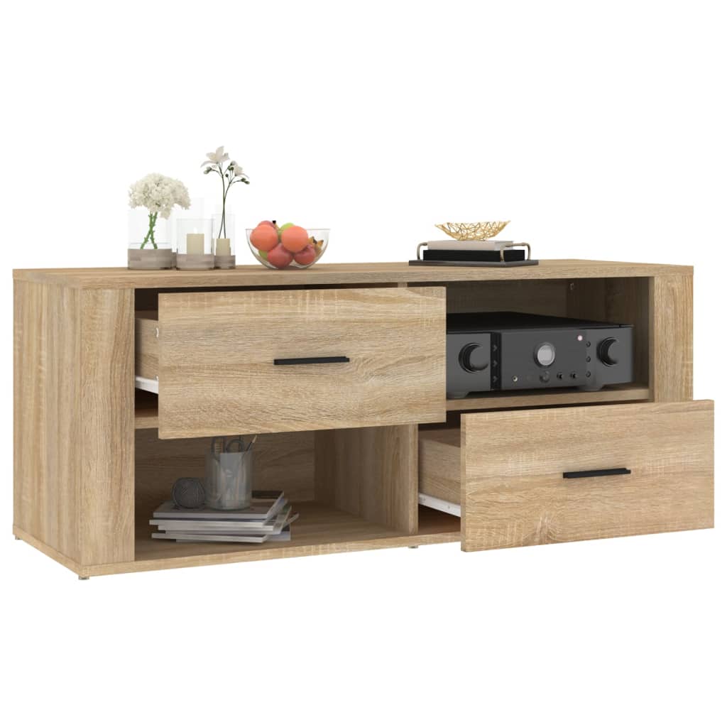 TV-skåp sonoma-ek 100x35x40 cm konstruerat trä