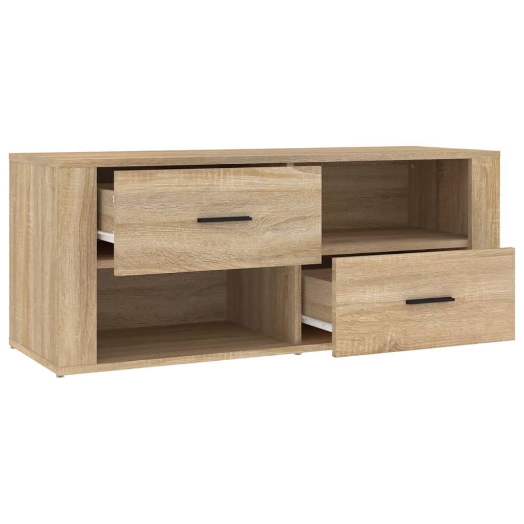 TV-skåp sonoma-ek 100x35x40 cm konstruerat trä