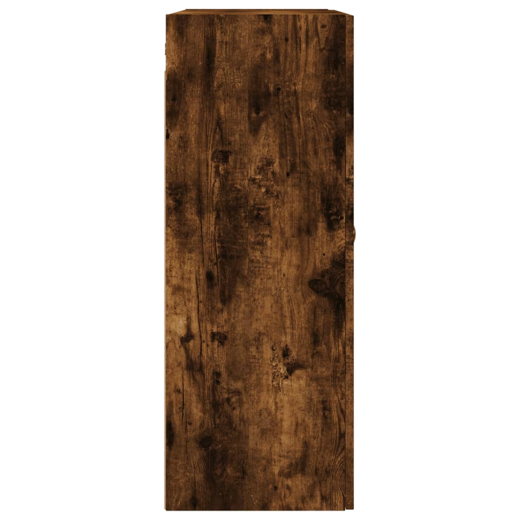 Väggskåp Rökfärgad Ek 2 st 69,5x34x90 cm