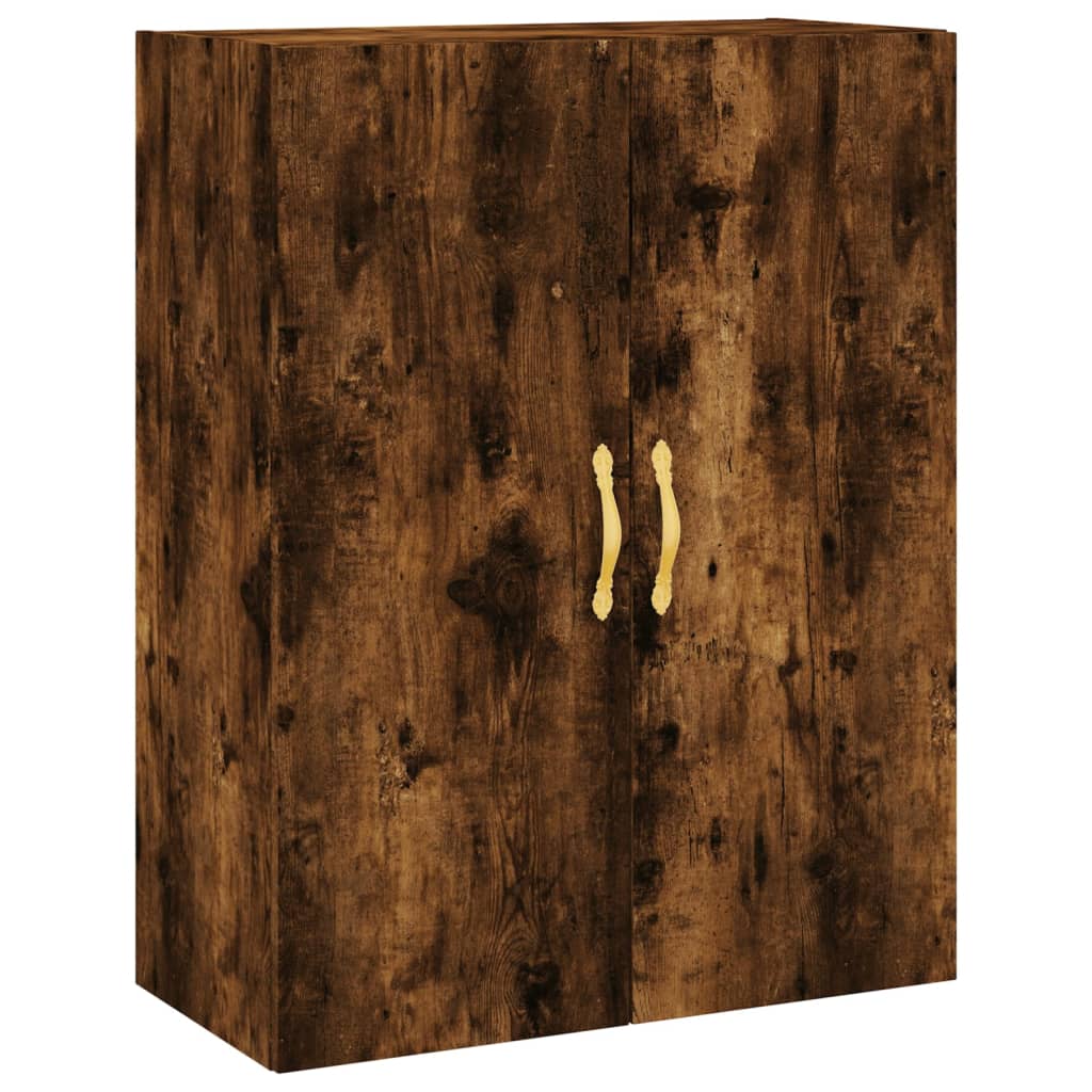 Väggskåp Rökfärgad Ek 2 st 69,5x34x90 cm