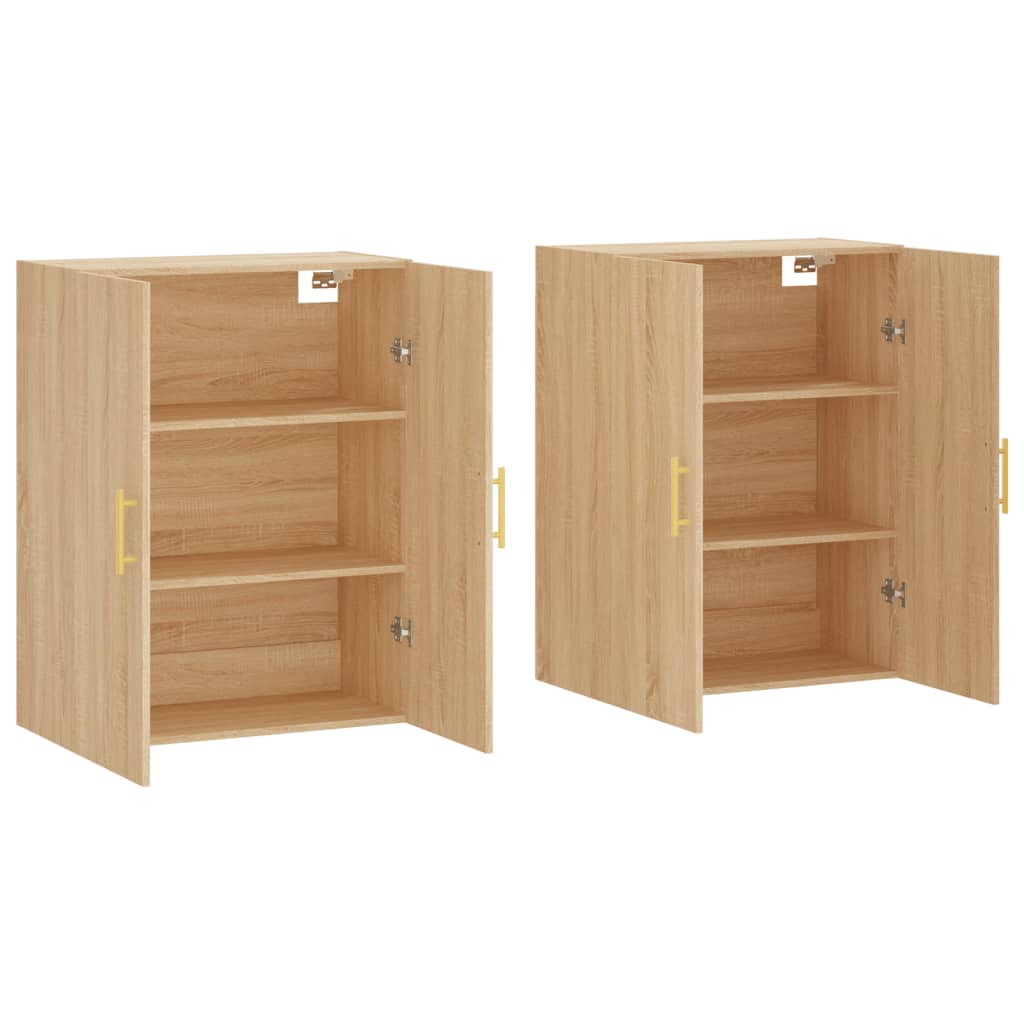 Väggskåp Sonoma Ek 2 st 69,5x34x90 cm