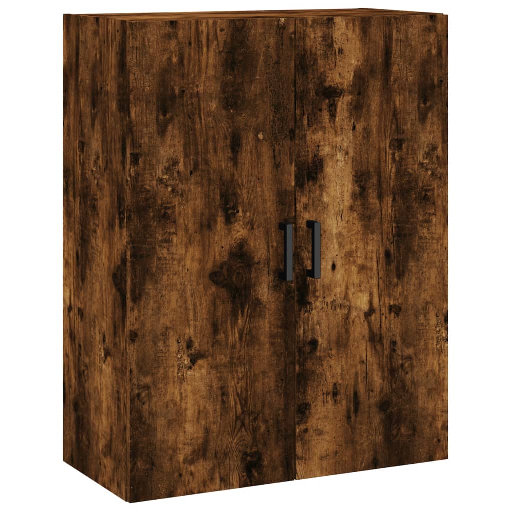 Väggskåp Rökfärgad Ek 2 st 69,5x34x90 cm