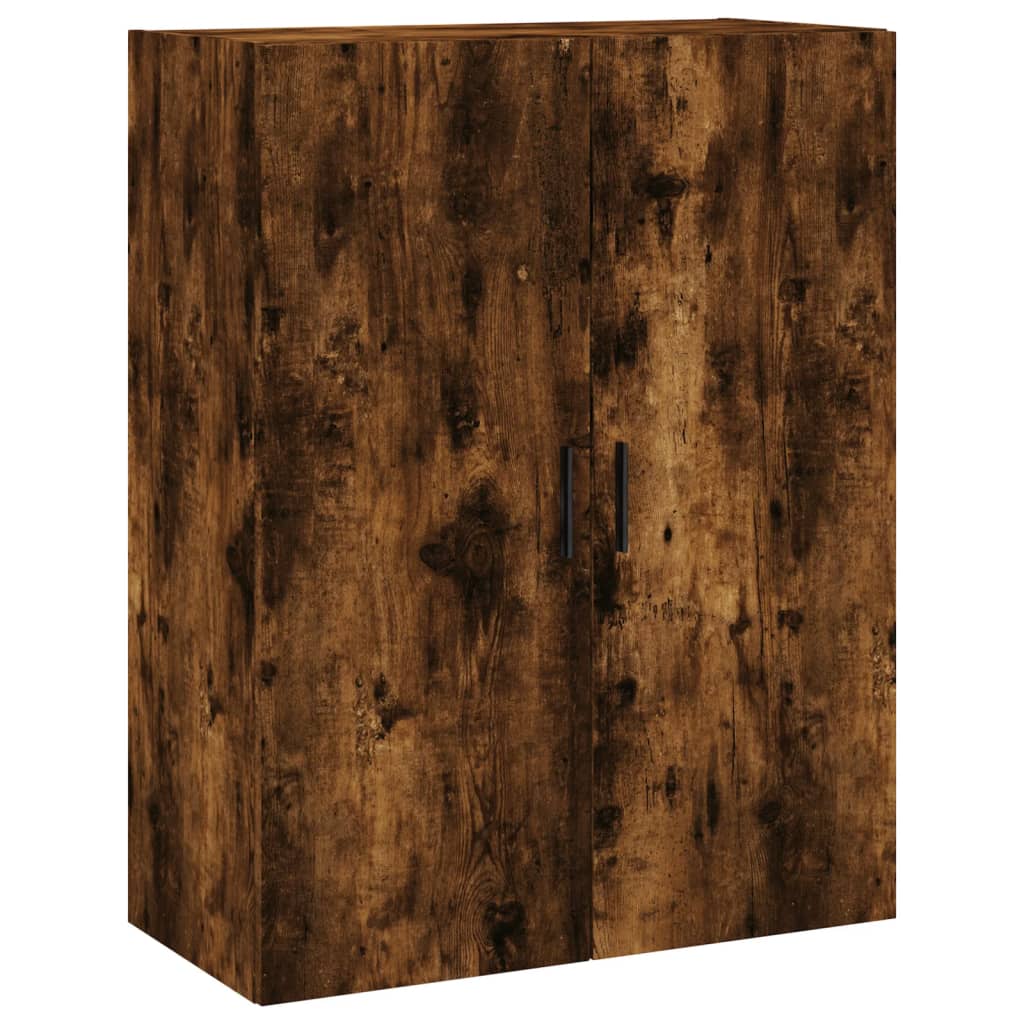 Väggskåp Rökfärgad Ek 2 st 69,5x34x90 cm