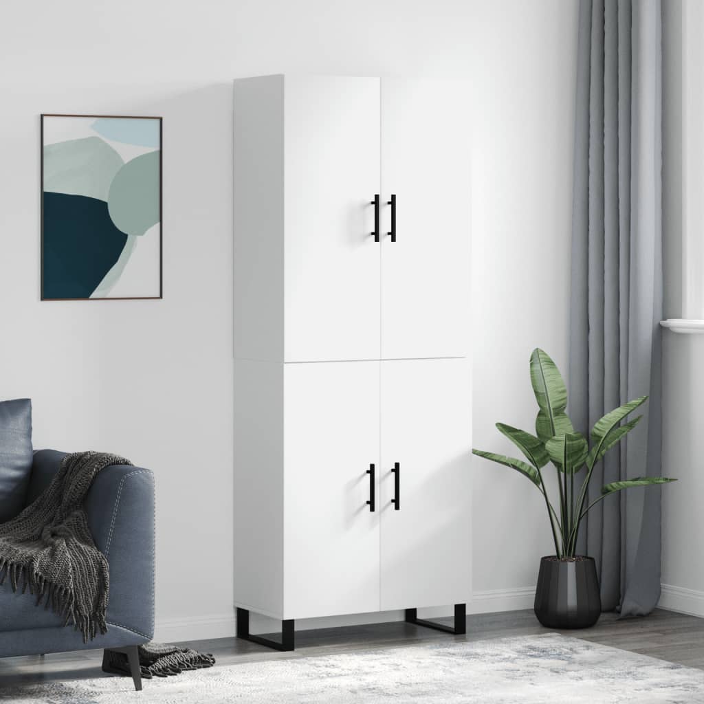 Skåp Vit 69,5x34x180 cm