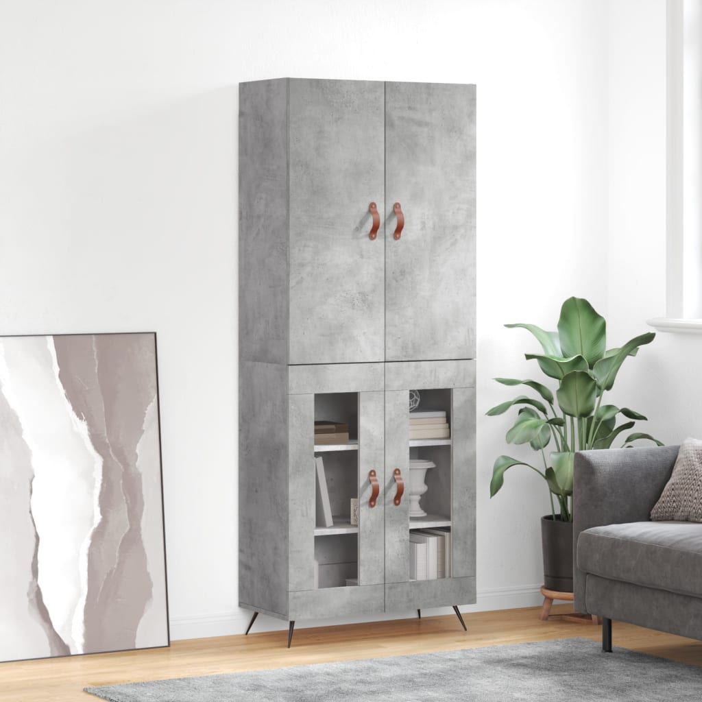 Skåp Betonggrå 69,5x34x180 cm